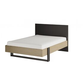 Duplex Κρεβάτι Ημίδιπλο 130x204εκ. ( για Στρώμα 120x200εκ.)  Black/natural Chestnut