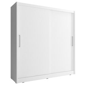 Ντουλάπα Συρόμενη 24114-wkw-200 Χρώμα Λευκό  200x214x62cm