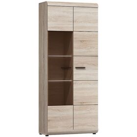 Βιτρίνα 36134-ln-hv Φυσικό 80x194x37cm
