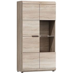 Βιτρίνα 36134-ln-sv Φυσικό 80x158x37cm