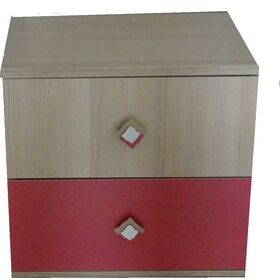 Κομοδίνο 11105-dn  Φυσικό Jesion+ Σκούρο ροζ 55x51x44cm