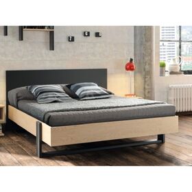Duplex Κρεβάτι Διπλό 150x204εκ. (Για Στρώμα 140x200εκ. ) Black/natural Chestnut
