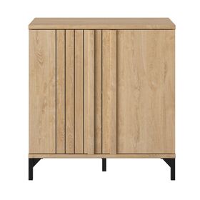 Faro Ντουλάπι Αποθήκευσης Χαμηλό 80x45x85εκ. Blond oak / Μαύρο
