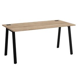 Mambo Επαγγελματικό Γραφείο 160x80x74εκ. με Μεταλλικά Πόδια Sonoma - Μαύρο