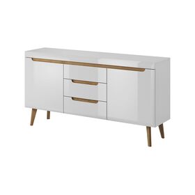 Μπουφές Nordi Λευκό+higloss Λευκό+riviera 160x83x40cm