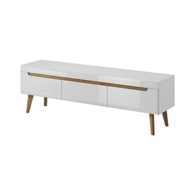 Έπιπλο Τηλεόρασης Nordi Λευκό + Higloss Λευκό + Riviera 160x50x40cm
