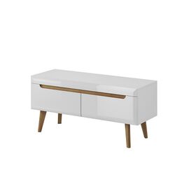 Έπιπλο Τηλεόρασης Nordi Λευκό+higloss Λευκό+riviera 107x50x40cm