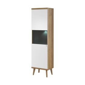 Βιτρίνα 17103-pr-t Λευκό+riviera 50x197x40cm