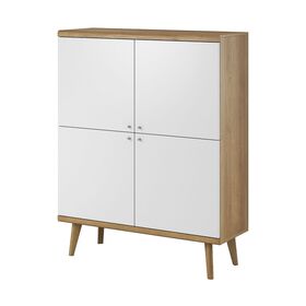 Μπουφές 24101-pr Λευκό+riviera 107x134x40cm