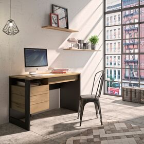 Russel Γραφείο 119x54x75εκ. Helvezia oak / Black