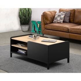 Amsterdam Τραπεζάκι Σαλονιού 106x60x42εκ. Natural Chestnut / Black