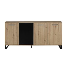 Craft Μπουφές με 4 Πόρτες  178x41x86εκ. Artisan oak / Μαύρο