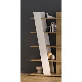 Epura Βιβλιοθήκη 90x40x187εκ. Silva oak / Λευκό