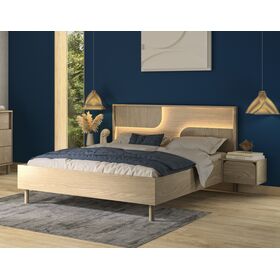 Galys Κρεβάτι Διπλό 174x204x103εκ. ( για Στρώμα 160x200εκ. ) Rookwood oak