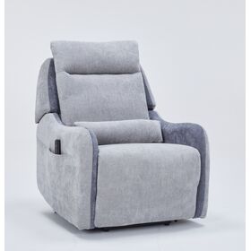 Mayfair Πολυθρόνα Relax Shiatsu Massage Lift με Ηλεκτρική Ανάκλιση 80x88x102εκ. Γκρι Ανοιχτο/γκρι Σκούρο Ύφασμα