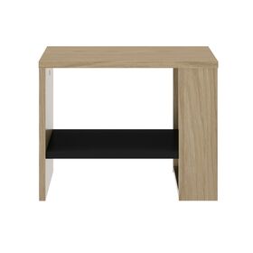 Nael Κομοδίνο 44x36x35εκ. Rookwood oak / Μαύρο