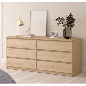 Naia Συρταριέρα με 6 Συρταριέρα 153,8x50x70,1εκ. Jackson Hickory