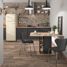Oxford Τραπέζι με Αποθηκευτικό Χώρο 120x80x75εκ. Natural Chestnut/black