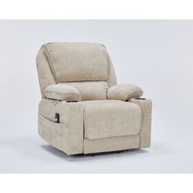 Selena Πολυθρόνα Relax Lift 89x90x103εκ. με Ηλεκτρική Ανάκλιση Μπεζ Ύφασμα