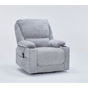 Selena Πολυθρόνα Relax Lift 89x90x103εκ. με Ηλεκτρική Ανάκλιση Γκρι Ύφασμα