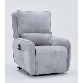 Zen Πολυθρόνα Relax Lift 81,5x96x105εκ. με Ηλεκτρική Ανάκλιση Γκρι Ύφασμα