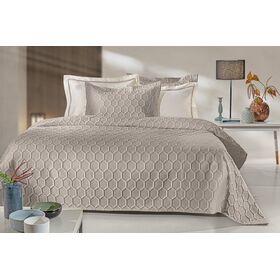 Σετ 3τμχ Κουβερλί Hive Taupe 250x240 guy Laroche  100% Microsatin