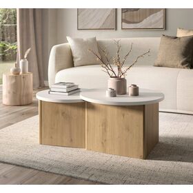 Eclypse Τραπεζάκι Σαλονιού 96x60x38/35εκ. Artisan oak / Grege