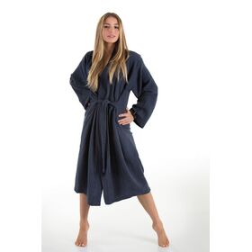 Μπουρνούζι Supreme Marine Medium + Πουγκί Καλλυτνικών guy Laroche  100% Organic Cotton