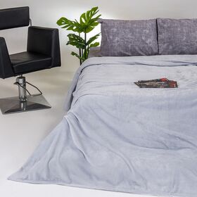 Κουβέρτα flannel  Υπέρδιπλη 220x240cm melinen home tokyo light grey 100% polyester /Γκρι Ανοιχτό