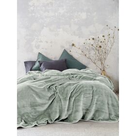 Κουβέρτα Βελουτέ Υπέρδιπλη 220x240 Coperta - Sage Green