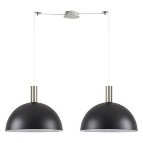 Se21-nm-4-nm2-Ms40 Adept Tube Nickel Matt Pendant Black Metal Shade+