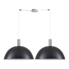Se21-nm-4-nm2-Ms50 Adept Tube Nickel Matt Pendant Black Metal Shade+