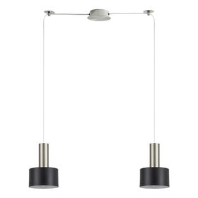 Se21-nm-4-nm2-ms1 Adept Tube Nickel Matt Pendant Black Metal Shade+