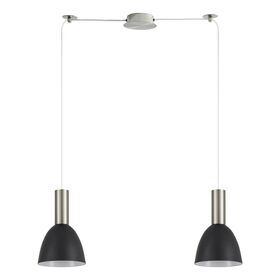Se21-nm-4-nm2-ms2 Adept Tube Nickel Matt Pendant Black Metal Shade+