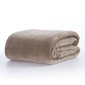 Κουβέρτα fleece Υπέρδιπλη 220x240 nef-nef cosy beige 100% polyester
