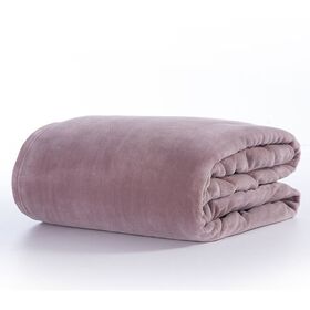 Κουβέρτα fleece Υπέρδιπλη 220x240 nef-nef cosy mauve 100% polyester