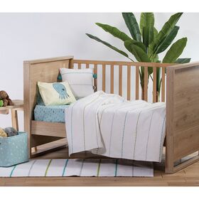 Βρεφική Κουβέρτα Κούνιας 110x150 nef-nef life line aqua/lime 100% Βαμβάκι