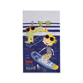 Παιδική Πετσέτα Θαλάσσης 70x120 nef-nef surfing with aligator blue 100% Βαμβάκι