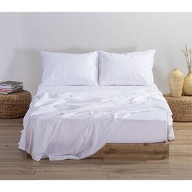 Σεντόνι Διπλό Μεμονωμένο Με Λάστιχο 140x200+30 nef-nef basic 200-white 100% Βαμβάκι Πενιέ 144tc