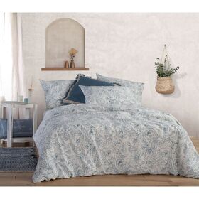 Σετ Σεντόνια king size Με Λάστιχο 4τμχ 180x200+32 nef-nef moanna blue 100% Βαμβάκι 144tc
