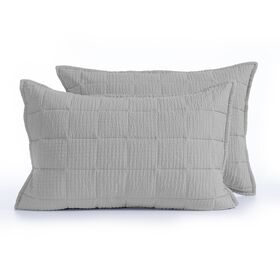 Σετ Μαξιλαροθήκες 2τμχ 52x72 nef-nef elements olympia grey 100% Βαμβάκι