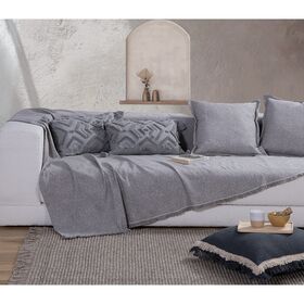 Ριχτάρι Τετραθέσιου 170x350 nef-nef aronia grey 75% Βαμβάκι 25% polyester