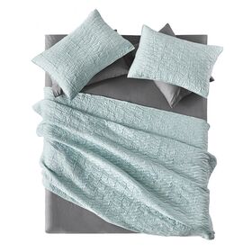 Κουβερλί Υπέρδιπλο Σετ 2τμχ. 220x240cm fine microfiber guy laroche shadow - mint 1114086224024