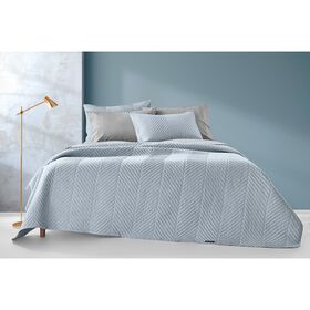 Κουβερλί king size Σετ 2τμχ. 250x240cm fine microfiber guy laroche bone - blue 1114086224056