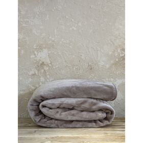 Κουβέρτα Βελουτέ king size 240x260cm Πολυεστέρας nima home coperta - cigar beige 32321
