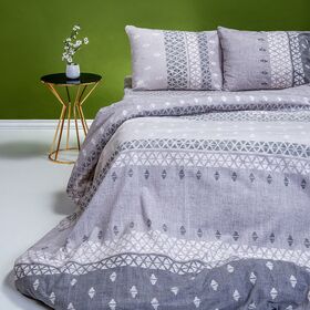Σετ Σεντόνια Φανελένια Μονά 170x260cm melinen home winter line zolin 100% Βαμβακερή Φανέλα/Γκρι