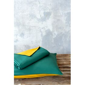 Σετ Παπλωματοθήκη Μονή Abalone - Green / Mustard Beige