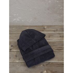 Μπουρνούζι με Κουκούλα zen - Extra Large - Total Black