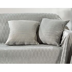 Διακοσμητικό Μαξιλαράκι ro-ca-mo Silver 42x42 guy Laroche Lilac-Silver 100% Μικροφίμπρα / Καστόρι (Suede)