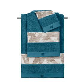 Σετ 3τμχ. Πετσέτες Finesse Petrol-Natural guy Laroche  100% Cotton 500 Gr/m 2